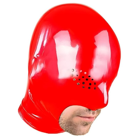 Cagoule en latex PIERCE EYES Rouge de LateXcite