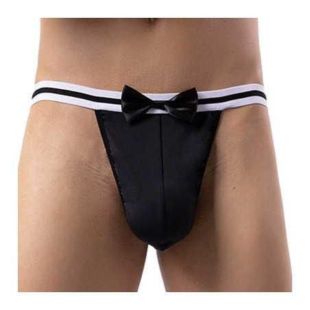 String avec noeud GENTLEMAN Noir-Blanc