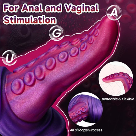 Gode tentacule vibrant TONGTAK de AnalTech