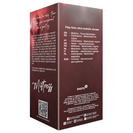 Masturbateur pussy PLAY SOLO MISTRESS S-Line
