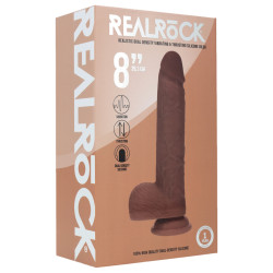 Gode vibrant va-et-vient DEMETRIO marron de Real Rock 2