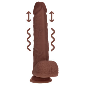 Gode vibrant va-et-vient DEMETRIO Marron 16 x 4.3cm