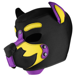 Masque Puppy WOLF GANG Noir-Jaune-Violet de Kinky Puppy