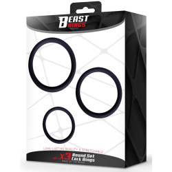 Lot de 3 Cockrings fins THINIAK de Beast Rings 2