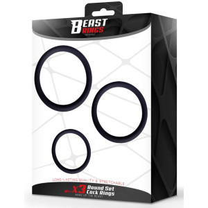 Lot de 3 Cockrings fins THINIAK de Beast Rings