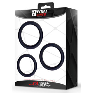 Lot de 3 Cockrings épais FORTHOZ de Beast Rings