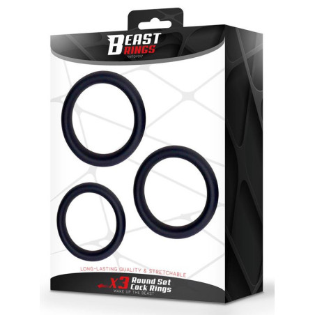 Lot de 3 Cockrings épais FORTHOZ de Beast Rings