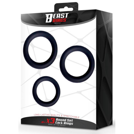Lot de 3 Cockrings PERFOZ de Beast Rings
