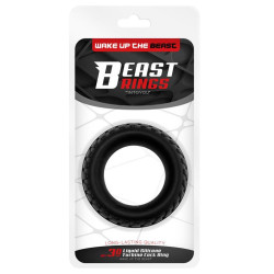 Cockring en silicone PONEZ 30 mm Noir par Beast Rings 2