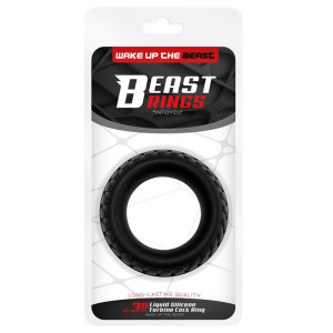 Cockring en silicone PONEZ 30 mm Noir par Beast Rings