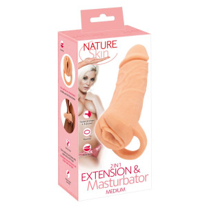 Masturbateur pussy + Gaine à pénis TRUSTYDICK M de Nature Skin