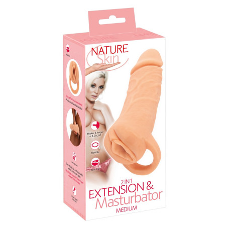 Masturbateur pussy + Gaine à pénis TRUSTYDICK M de Nature Skin