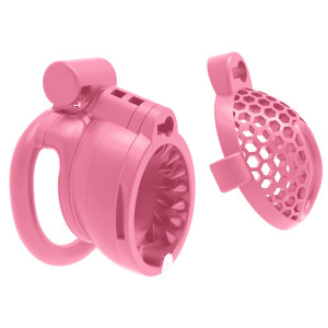 Cage avec des picots HOMBICK 6.5 x 3.2 cm de CockLock- Rose
