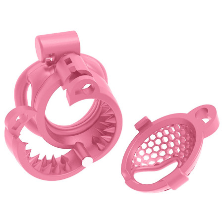 Cage avec des picots HOMBICK 6.5 x 3.2 cm de CockLock- Rose