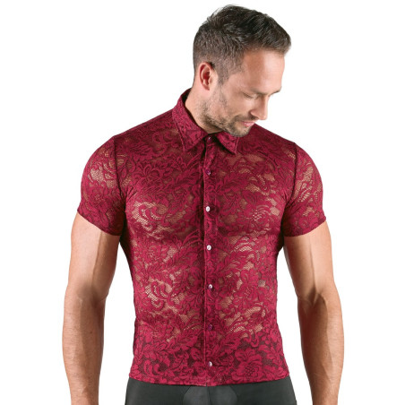Chemise sexy en dentelle KALISPA Bordeaux de Svenjoyment