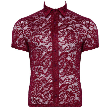 Chemise sexy en dentelle KALISPA Bordeaux de Svenjoyment
