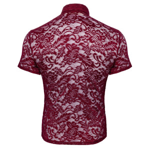 Chemise sexy en dentelle KALISPA Bordeaux de Svenjoyment