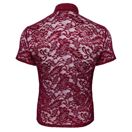 Chemise sexy en dentelle KALISPA Bordeaux de Svenjoyment
