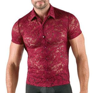 Chemise sexy en dentelle KALISPA Bordeaux de Svenjoyment