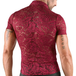 Chemise sexy en dentelle KALISPA Bordeaux de Svenjoyment 2