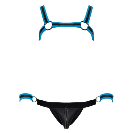 Harnais + Jock OULYS Noir-Bleu de Svenjoyment