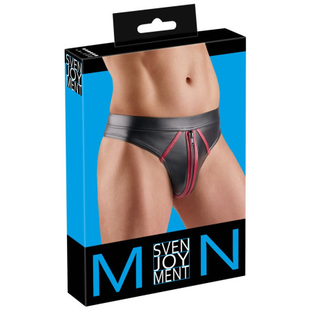 String avec zip MENECIO Noir-Rouge de Svenjoyment