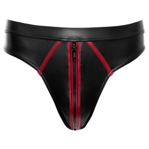 String avec zip MENECIO Noir-Rouge de Svenjoyment