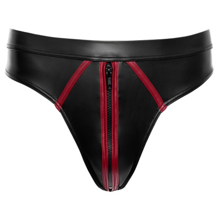 String avec zip MENECIO Noir-Rouge de Svenjoyment