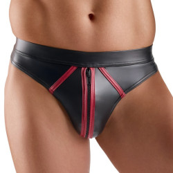 String avec zip MENECIO Noir-Rouge de Svenjoyment