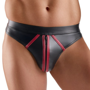 String avec zip MENECIO Noir-Rouge de Svenjoyment