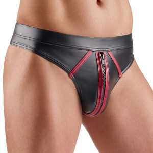 String avec zip MENECIO Noir-Rouge de Svenjoyment
