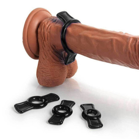 Mini cockrings BOWRING Noirs - Lot de 4