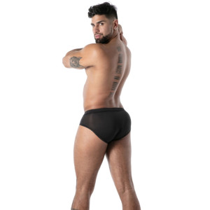 Slip microfibre MON AMOUR Noir de TOF Paris