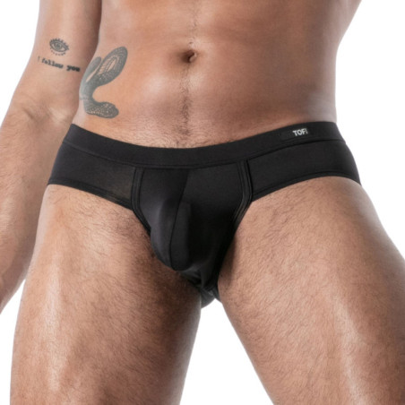 Slip microfibre MON AMOUR Noir de TOF Paris