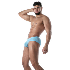 Slip microfibre MON AMOUR Bleu de TOF Paris