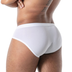 Slip microfibre MON AMOUR Blanc de TOF Paris