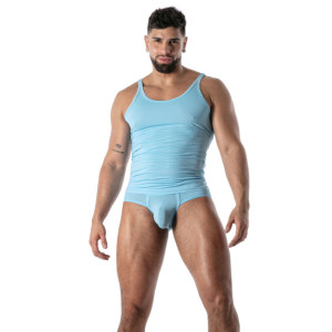 Débardeur microfibre MON AMOUR Bleu de TOF Paris