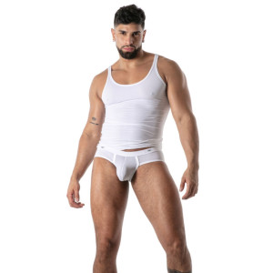 Débardeur microfibre MON AMOUR Blanc de TOF Paris