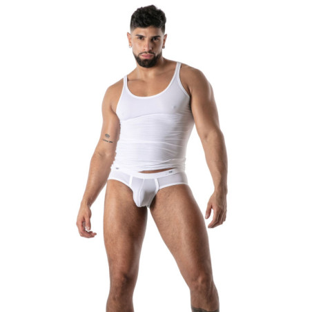 Débardeur microfibre MON AMOUR Blanc de TOF Paris