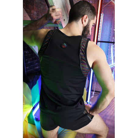 Débardeur ICON PRIDE Noir-Rainbow de Breedwell