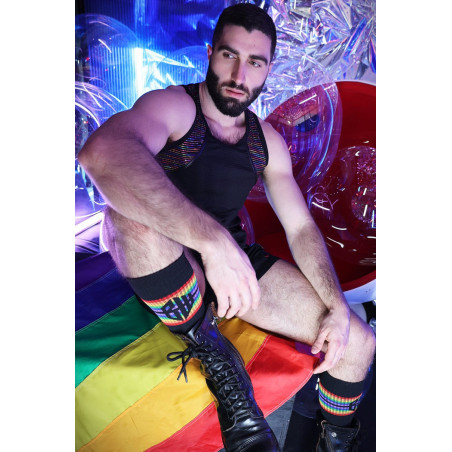 Débardeur ICON PRIDE Noir-Rainbow de Breedwell