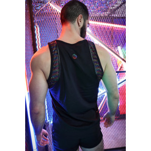 Débardeur ICON PRIDE Noir-Rainbow de Breedwell