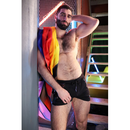 Short ICON PRIDE Noir-Rainbow de Breedwell