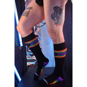 Chaussettes hautes ICON PRIDE Noir-Rainbow de Breedwell