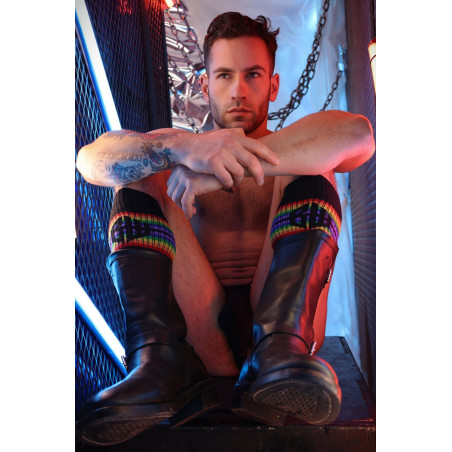 Chaussettes hautes ICON PRIDE Noir-Rainbow de Breedwell