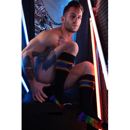 Chaussettes hautes ICON PRIDE Noir-Rainbow de Breedwell