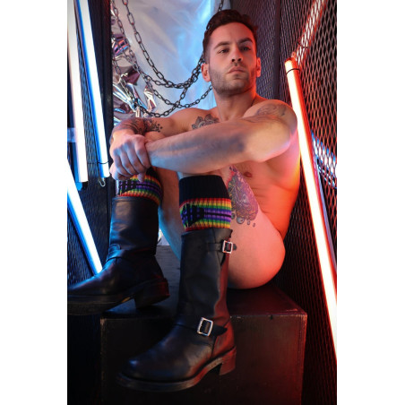 Chaussettes hautes ICON PRIDE Noir-Rainbow de Breedwell