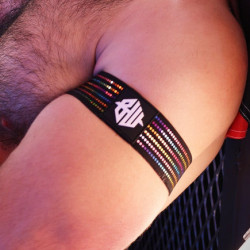 Brassards ICON PRIDE Noir-Rainbow x2 de Breedwell