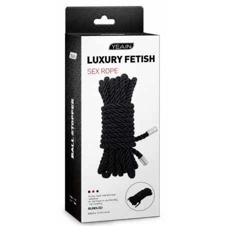 Corde de bondage LUXROPE 10m Noire par BDSMaster