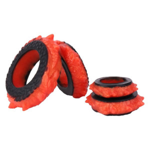 Lot de 4 Cockrings CROKLHU Orange-Noir  de CockzRing